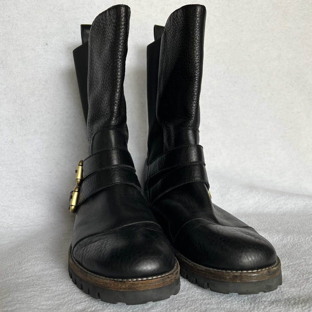 Manolo Blahnik Kaganotta Mid-Calf Biker Boot size 38